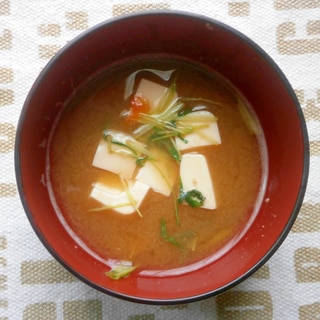豆腐・水菜の味噌汁